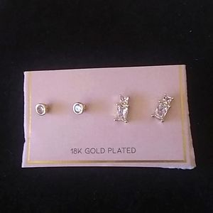 Gold & Crystal Earrings